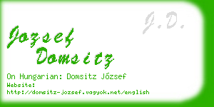 jozsef domsitz business card