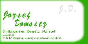 jozsef domsitz business card